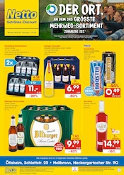 Bier im Netto Marken-Discount Prospekt in Heilbronn Aktueller Netto Marken-Discount Prospekt mit Bier, "DER ORT, AN DEM DU IMMER AUSGEZEICHNETE PREISE FINDEST.", Seite 1
