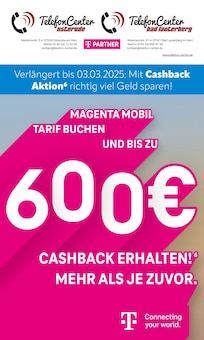 TelefonCenter Osterode Prospekt Verlängert bis zum 03.03.2025: Mit Cashback Aktion richtig viel Geld sparen! mit  Seiten in Seesen und Umgebung