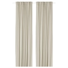 Aktuelles 2 Gardinenschals beige/mit Gardinenband 145x250 cm Angebot bei IKEA in Wuppertal ab 16,99 €