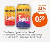 Spezi oder Limo Angebote von Paulaner bei tegut Coburg für 0,59 €