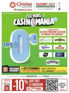 Prospectus Casino Supermarchés en cours, "Le mois Casinomania",32 pages