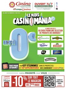 Catalogue Casino Supermarchés du moment, 09/05/2022 - 22/05/2022 Prospectus Casino Supermarchés en cours, "Le mois Casinomania",32 pages