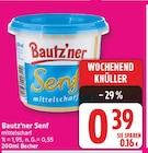 Senf mittelscharf von Bautz'ner für 0,39 € bei EDEKA im Angebot Senf mittelscharf von Bautz'ner im aktuellen EDEKA Prospekt
