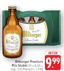 Premium Pils Stubbi Angebote von Bitburger bei EDEKA Homburg für 9,99 €