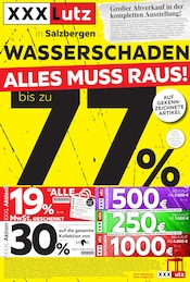Aktueller XXXLutz Möbelhäuser Möbel & Einrichtung Prospekt in Recke und Umgebung, "WASSERSCHADEN - ALLES MUSS RAUS!" mit 1 Seite, 11.06.2026 - 13.06.2026