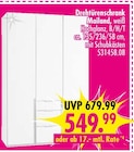 Drehtürenschrank Mailand für 549,99 € bei SB Möbel Boss im Angebot Drehtürenschrank Mailand im aktuellen SB Möbel Boss Prospekt