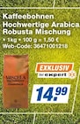 Kaffeebohnen Hochwertige Arabica Robusta Mischung im Angebot bei expert in Goslar Kaffeebohnen Hochwertige Arabica Robusta Mischung Angebote bei expert Goslar für 14,99 €