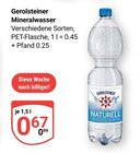 Mineralwasser Angebote von Gerolsteiner bei GLOBUS Amberg für 0,67 €