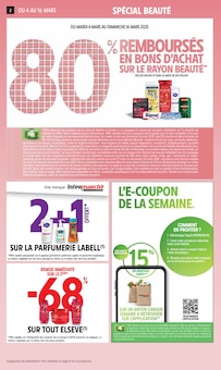 Prospectus Intermarché de la semaine "80%  REMBOURSÉS EN BONS D'ACHAT SUR LE RAYON BEAUTÉ" avec 2 pages, valide du 04/03/2025 au 16/03/2025 pour Clamart et alentours