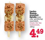 Aktuelles Lachs-Kammmuschel-Spieße Angebot bei E center in Heidelberg ab 4,49 €