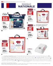 Promos Couette Anti-Acariens dans le catalogue "LE BLANC : STYLÉS LES PETITS PRIX !" de Carrefour à la page 14