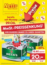 Netto Marken-Discount Prospekt für Hameln mit 43 Seiten Netto Marken-Discount Prospekt für Hameln: "MwSt.-PREISSENKUNG - WIR RUNDEN IMMER ZU IHREN GUNSTEN", 43 Seiten, 06.07.2020 - 11.07.2020