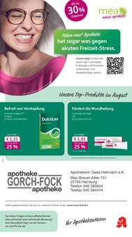 Aktueller mea - meine apotheke Prospekt "Unsere August-Angebote" Seite 1 von 4 Seiten für Hamburg