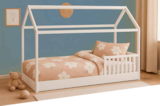 Lit cabane avec barrière en promo chez Maxi Bazar Le Cannet à 59,99 €