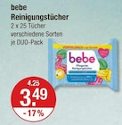 Reinigungstücher im V-Markt Prospekt Reinigungstücher von bebe im aktuellen V-Markt Prospekt für 3,49 €