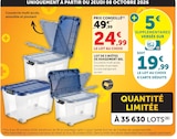 Lot de 3 boîtes de rangement 60l - Super U à Calais Lot de 3 boîtes de rangement 60l en promo chez Super U Calais à 19,99 €