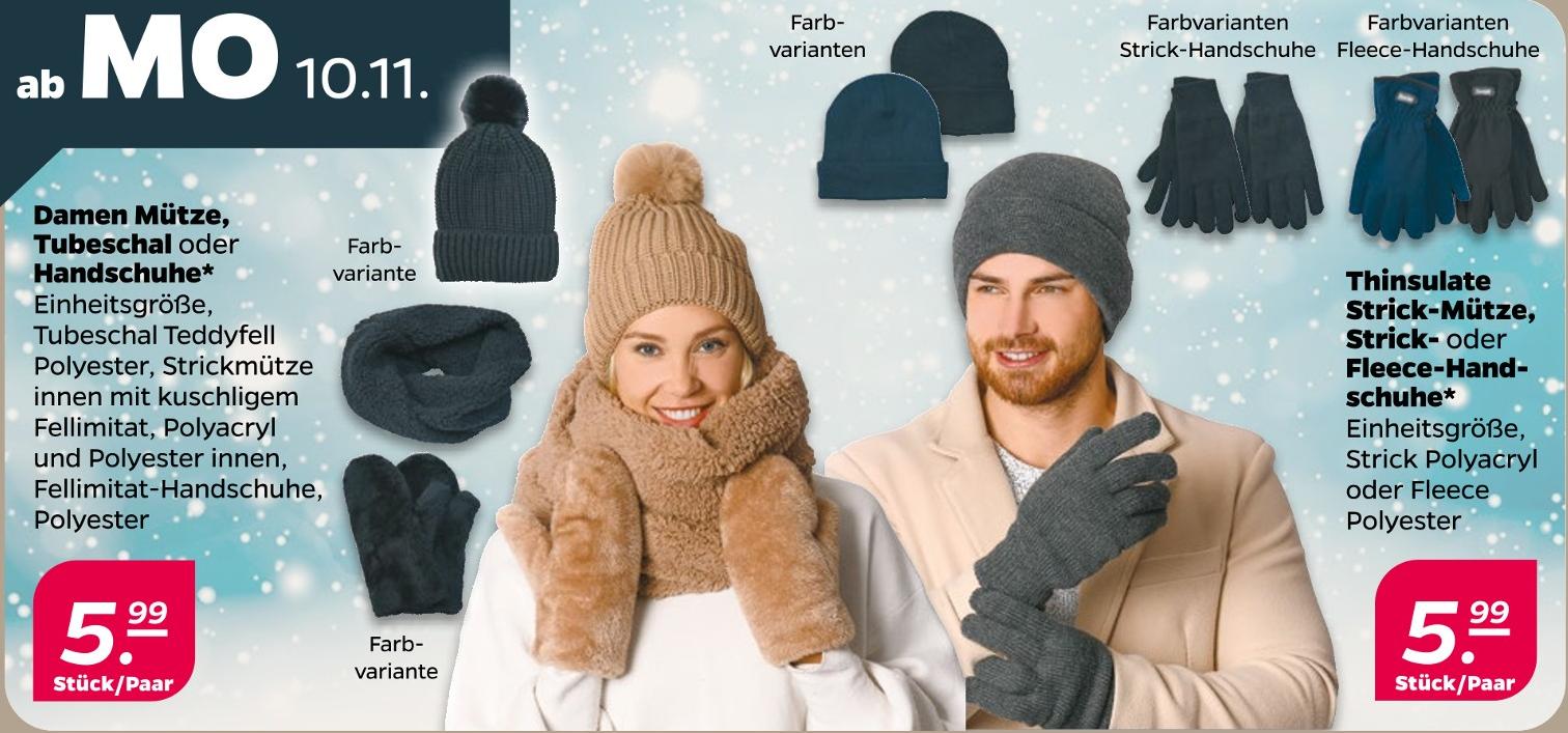 Damen Mütze, Tubeschal oder Handschuhe