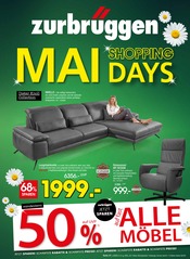 Zurbrüggen Prospekt der aktuellen Woche, gültig von 17.05.2023 bis 30.05.2023 Aktueller Zurbrüggen Prospekt "MAI SHOPPING DAYS!" mit 32 Seiten