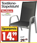 Wreesmann Coswig - Textilene-Stapelstuhl Angebot im Prospekt Textilene-Stapelstuhl bei Wreesmann im Coswig Prospekt für 14,99 €