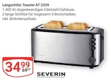 Langschlitz-Toaster AT 2509 im Angebot bei GLOBUS in Bruchsal Langschlitz-Toaster AT 2509 Angebote von Severin bei GLOBUS Bruchsal für 34,99 €
