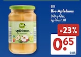 Bio-Apfelmus von Bio im aktuellen ALDI SÜD Prospekt für 0,65 €