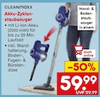 Akku-Zyklon-Staubsauger im Angebot bei Netto Marken-Discount in Augsburg Akku-Zyklon-Staubsauger Angebote von CLEANmaxx bei Netto Marken-Discount Augsburg für 59,99 €