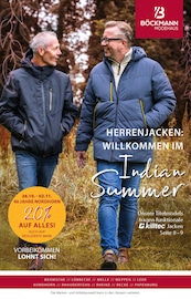 Aktueller Modehaus Böckmann Prospekt mit Mantel, "HERRENJACKEN: WILLKOMMEN IM INDIAN SUMMER", Seite 1