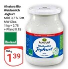 Aktuelles Weidemilch Joghurt Angebot bei GLOBUS in Braunschweig ab 1,39 €