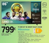 E.Leclerc Borgo - Promo TV UHD 85" 4K Smart Dolby Vision Promo TV UHD 85" 4K Smart Dolby Vision à 799,00 € dans le catalogue E.Leclerc à Borgo