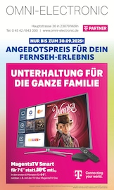 Fernseher im Omni-Electronic Prospekt in Schwarzenbek Aktueller Omni-Electronic Prospekt mit Fernseher, "ANGEBOTSPREIS FÜR DEIN FERNSEH-ERLEBNIS", Seite 1