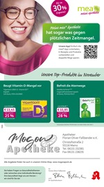 mea - meine apotheke Apotheken Prospekt der aktuellen Woche mit 4 Seiten, gültig von 01.10.2026 bis 31.10.2026, in Mainz-Kastel und Umgebung Aktueller mea - meine apotheke Apotheken Prospekt in Mainz-Kastel und Umgebung, "Unsere Oktober-Angebote" mit 4 Seiten, 01.10.2026 - 31.10.2026