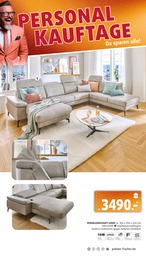 Wohnlandschaft im Polstermöbel Fischer Prospekt "PERSONAL-KAUFTAGE" auf Seite 17