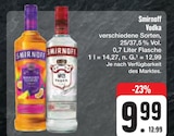 Aktuelle Vodka Angebote bei E center in Nürnberg Aktuelles Smirnoff Vodka Angebot bei E center in Nürnberg ab 9,99 €