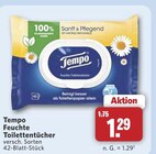 Feuchte Toilettentücher Angebote von Tempo bei combi Paderborn für 1,29 €