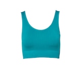 Seamless-Sport-Bustier, türkis für 14,99 € bei Tchibo im Supermarkt im Angebot Seamless-Sport-Bustier, türkis im aktuellen Tchibo im Supermarkt Prospekt