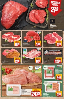 Steak im aktuellen REWE Prospekt (Kiel) Steak im REWE Prospekt "Dein Markt" mit 42 Seiten (Kiel)