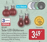 Solar-LED-Glühbirnen Angebote von BELAVI bei ALDI Nord Hamburg für 3,49 €