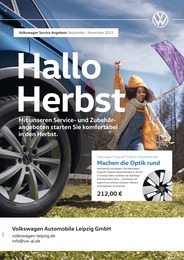 Aktueller Volkswagen Auto & Motorrad Prospekt für Leipzig 01.10.2023 - 30.11.2023 Volkswagen Prospekt für Leipzig mit 1 Seite