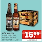 Schwarzbier oder Bernstein Weizen Angebote von STÖRTEBEKER bei Getränke Oase Hamm für 16,99 €