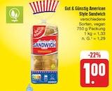 American Style Sandwich bei nah und gut im Schwanfeld Prospekt für 1,00 €