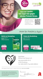 mea - meine apotheke Prospekt für Mülheim mit 4 Seiten mea - meine apotheke Prospekt für Mülheim: "Unsere August-Angebote", 4 Seiten, 01.08.2025 - 31.08.2025