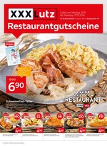 XXXLutz Möbelhäuser Prospekt "Restaurantgutscheine", 2 Seiten, für Baiersdorf, 18.11.2019 - 06.12.2019 XXXLutz Möbelhäuser Prospekt "Restaurantgutscheine", 2 Seiten, für Baiersdorf, 18.11.2019 - 06.12.2019