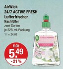 24/7 ACTIVE FRESH Lufterfrischer Nachfüller von AirWick im aktuellen V-Markt Prospekt für 5,49 €