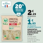 Emmental Français Râpé Pasteurisé - U Bio dans le catalogue U Express