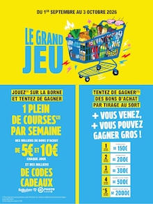 Catalogue de la semaine "LES PLEINS POUVOIRS D'ACHAT" avec 2 pages, valide du 01/09/2026 au 12/09/2026 pour Deauville et alentours Prospectus de la semaine "LES PLEINS POUVOIRS D'ACHAT" avec 2 pages, valide du 01/09/2026 au 12/09/2026 pour Deauville et alentours
