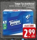 EDEKA - Tempo Taschentücher Angebot im Prospekt Tempo Taschentücher bei EDEKA im Prospekt "" für 2,99 €