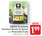 Tortelloni Ricotta & Spinaci im Angebot bei EDEKA in Homburg Tortelloni Ricotta & Spinaci Angebote von EDEKA Herzstücke bei EDEKA Homburg für 1,99 €