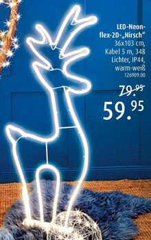 LED-Neonflex-2D-„Hirsch“ bei porta Möbel in Osnabrück LED-Neonflex-2D-„Hirsch“ im Angebot bei porta Möbel Osnabrück für 59,95 €