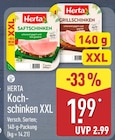 Kochschinken XXL im ALDI Nord Prospekt Kochschinken XXL von Herta im aktuellen ALDI Nord Prospekt für 1,99 €