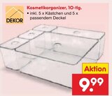 Kosmetikorganizer von DEKOR für 9,99 € bei Netto Marken-Discount im Angebot Kosmetikorganizer von DEKOR im aktuellen Netto Marken-Discount Prospekt